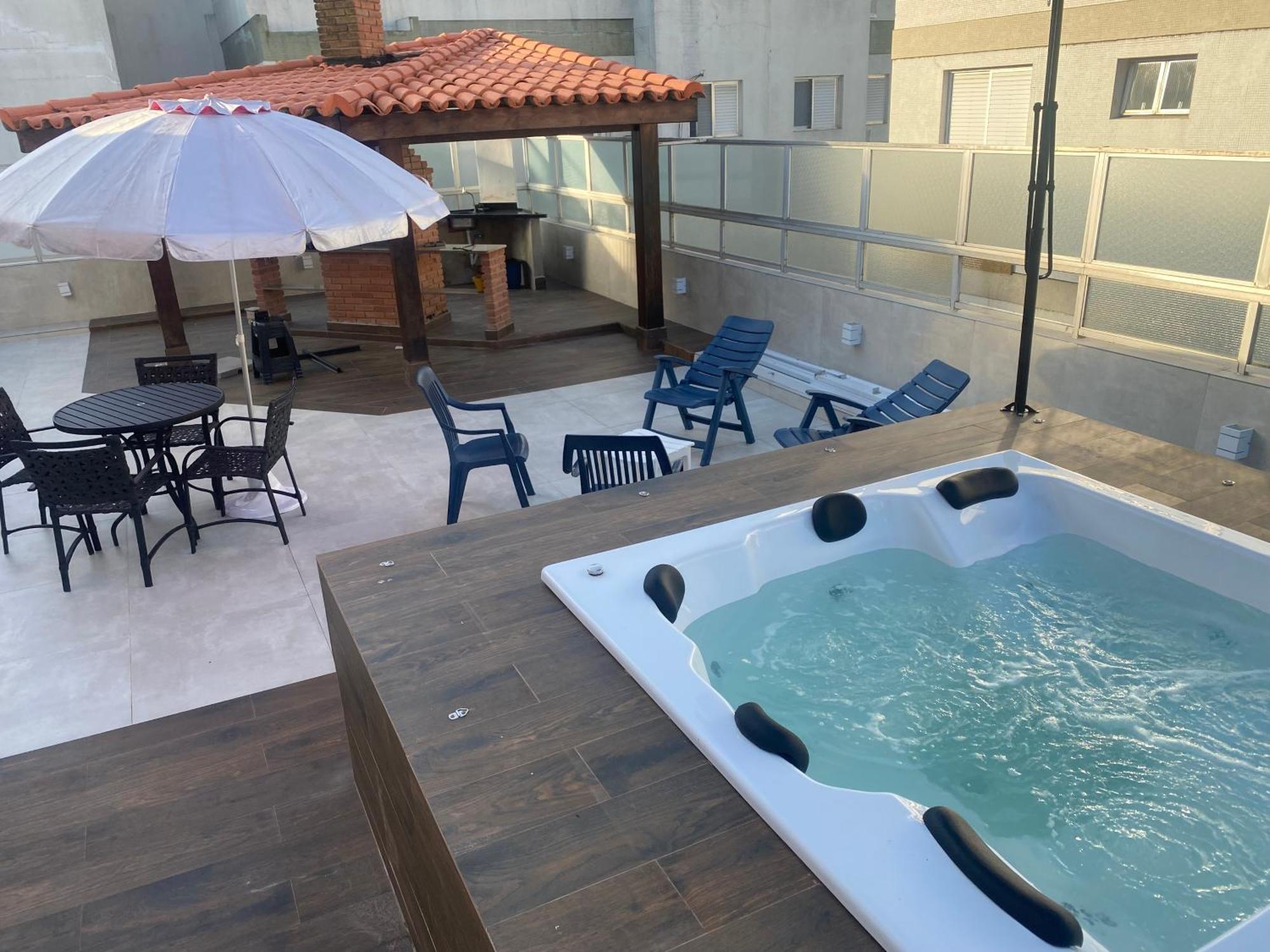 Cobertura Guaruja Apto Com Jacuzzi E Churrasqueira Luaran gambar